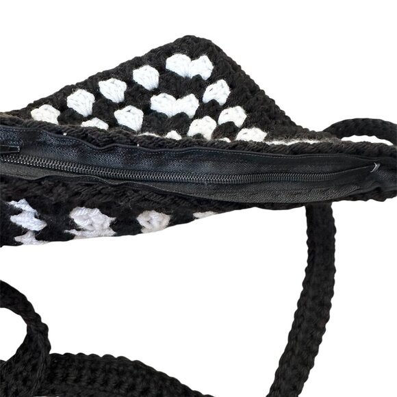 Granny Square Crochet Crossbody/Shoulder Bag Lined with Zipper Brand New - Picture 4 of 5